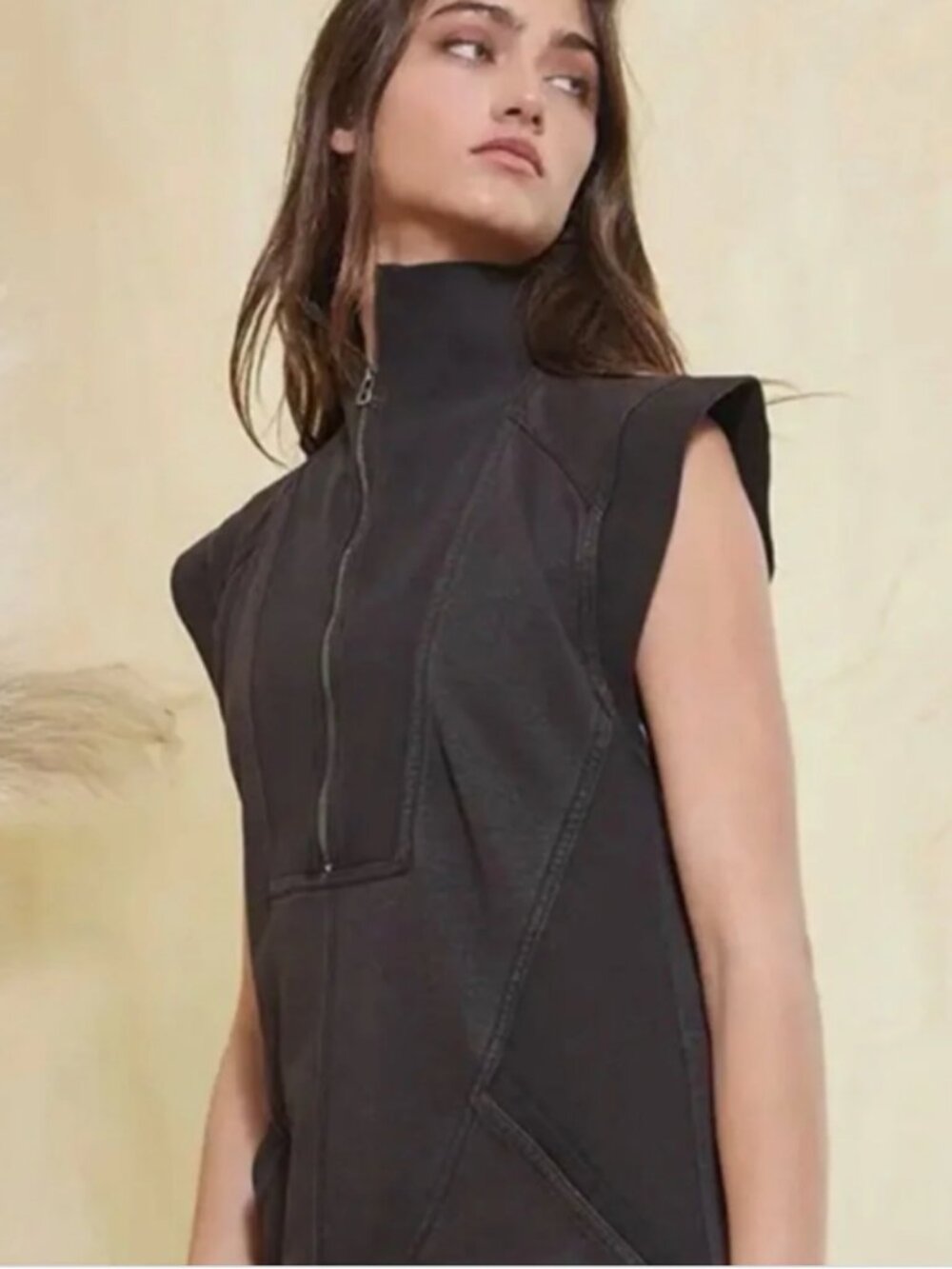 Daily Practice By Anthropologie Meru Zip Front Mini Dress; Size M; EUC - Picture 3 of 10